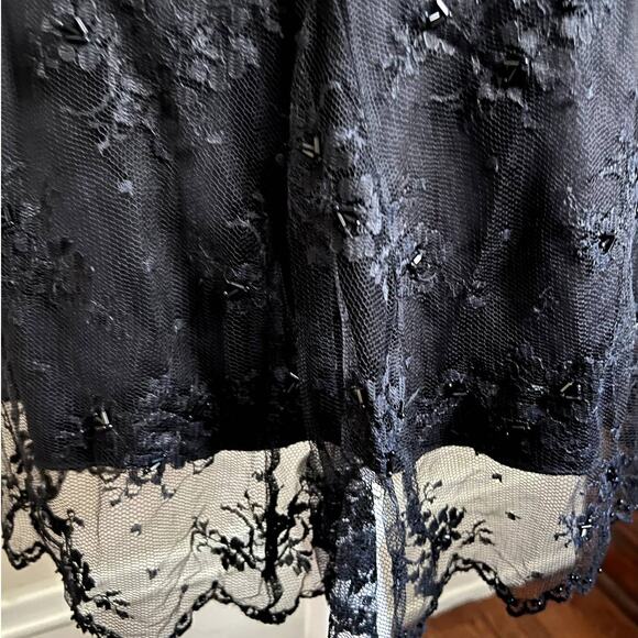 Valerie Separates Skirt Size M Black Mesh Knee Length Hi-Low Straight Women Goth - Picture 13 of 17